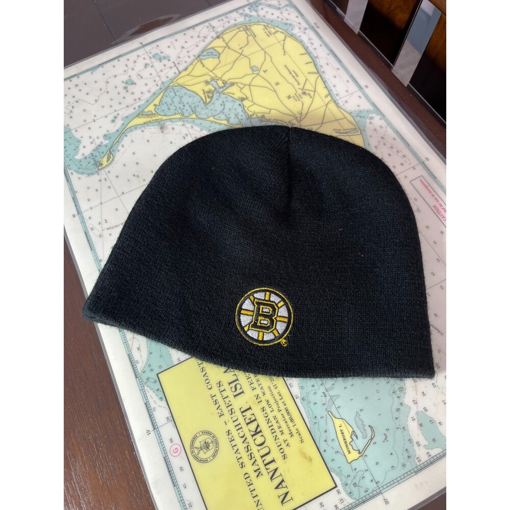 Black Dog 🐕 & Bruins Hockey kids beanie 🏒
